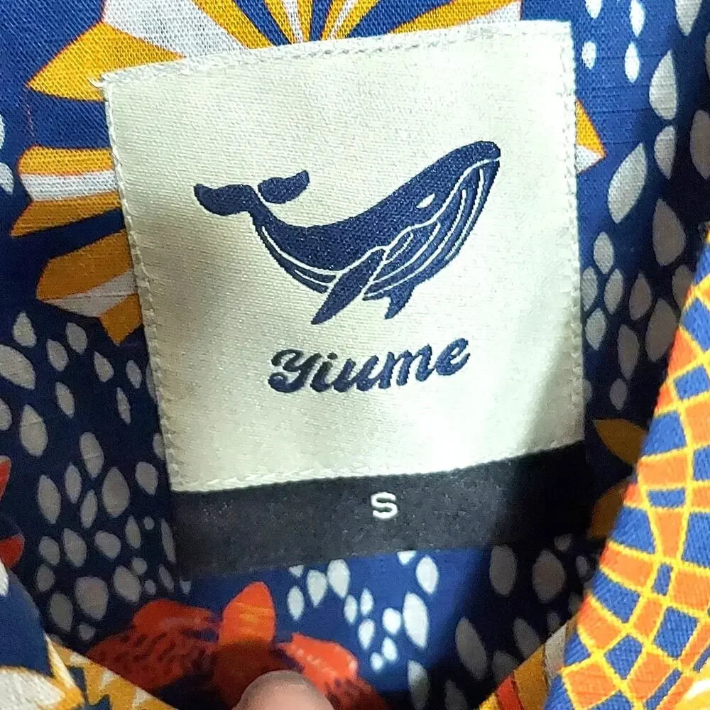 Yiume Men's Hawaiian Tropical Multicolor Floral Print Button Front Shirt